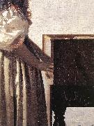 VERMEER VAN DELFT, Jan Lady Standing at a Virginal (detail) wer France oil painting artist